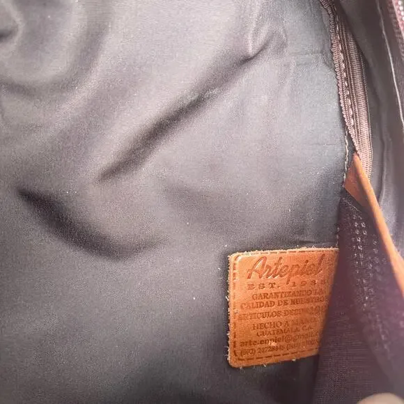 Artepiel Handmade Leather Backpack Brown 17” Ron Zacapa Centenario Guatemala NWT - Picture 7 of 16